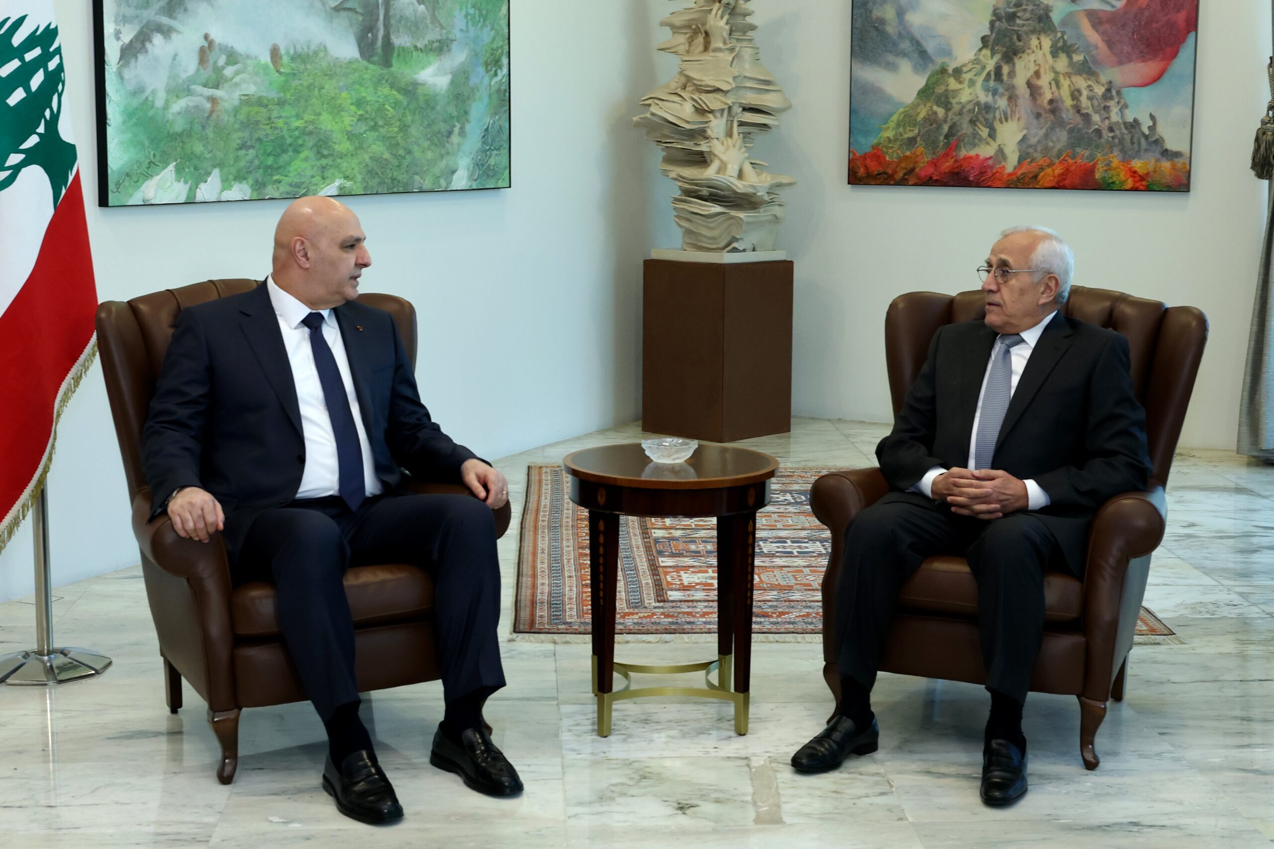 ‏الرئيس السابق ميشال سليمان يلتقي رئيس الجمهورية