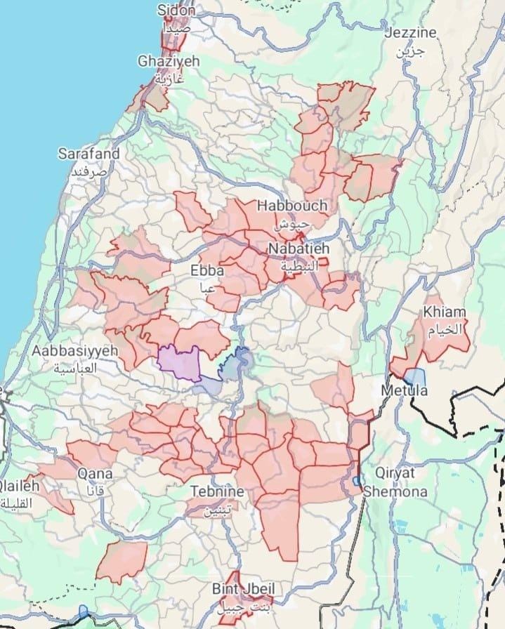 ملخص رصد للطائرات المسيرة المعادية والاعتداءات الصهيونية على جنوب لبنان