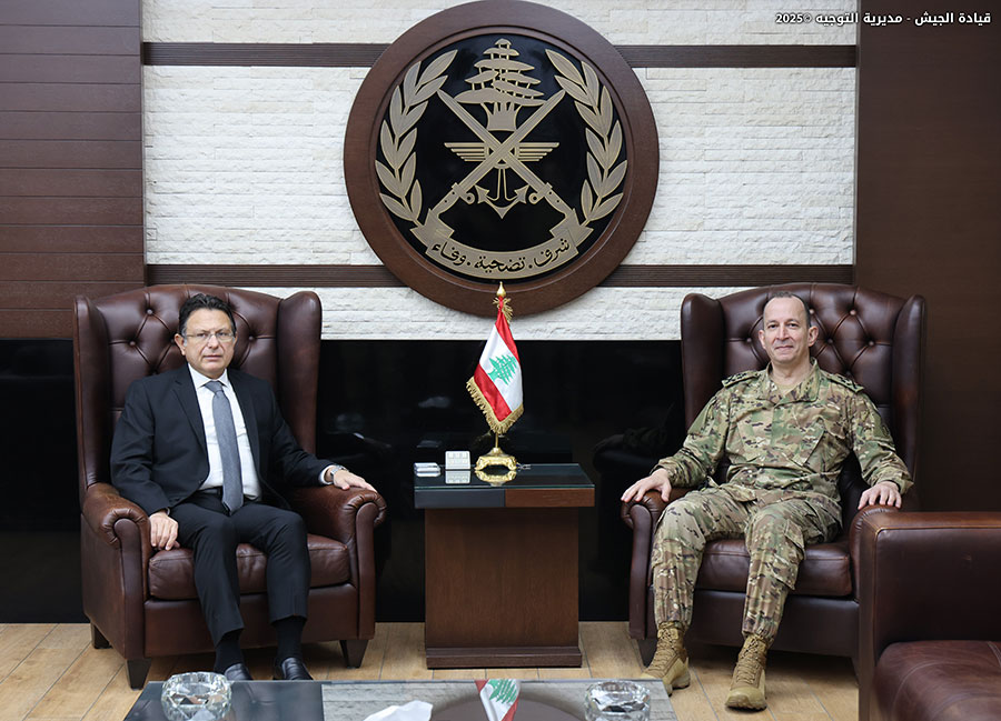 قائد الجيش يستقبل مستشار وزارة الدفاع البريطانية