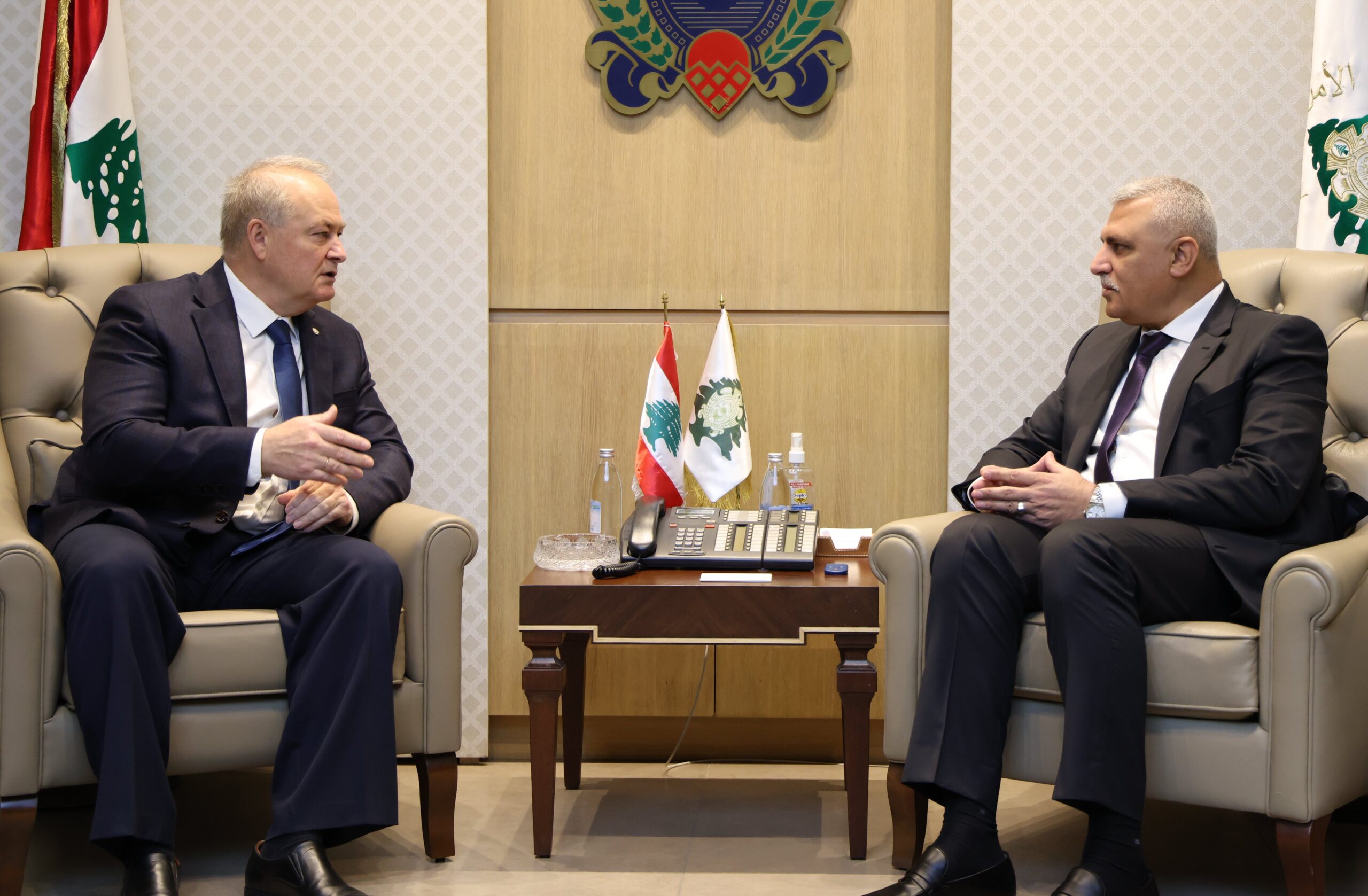 اللواء شقير يستقبل السفير الروسي روداكوف