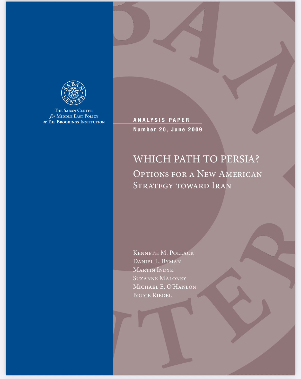 ما هي ‏استراتيجية الولايات المتحدة للطريق الى الفرس؟؟