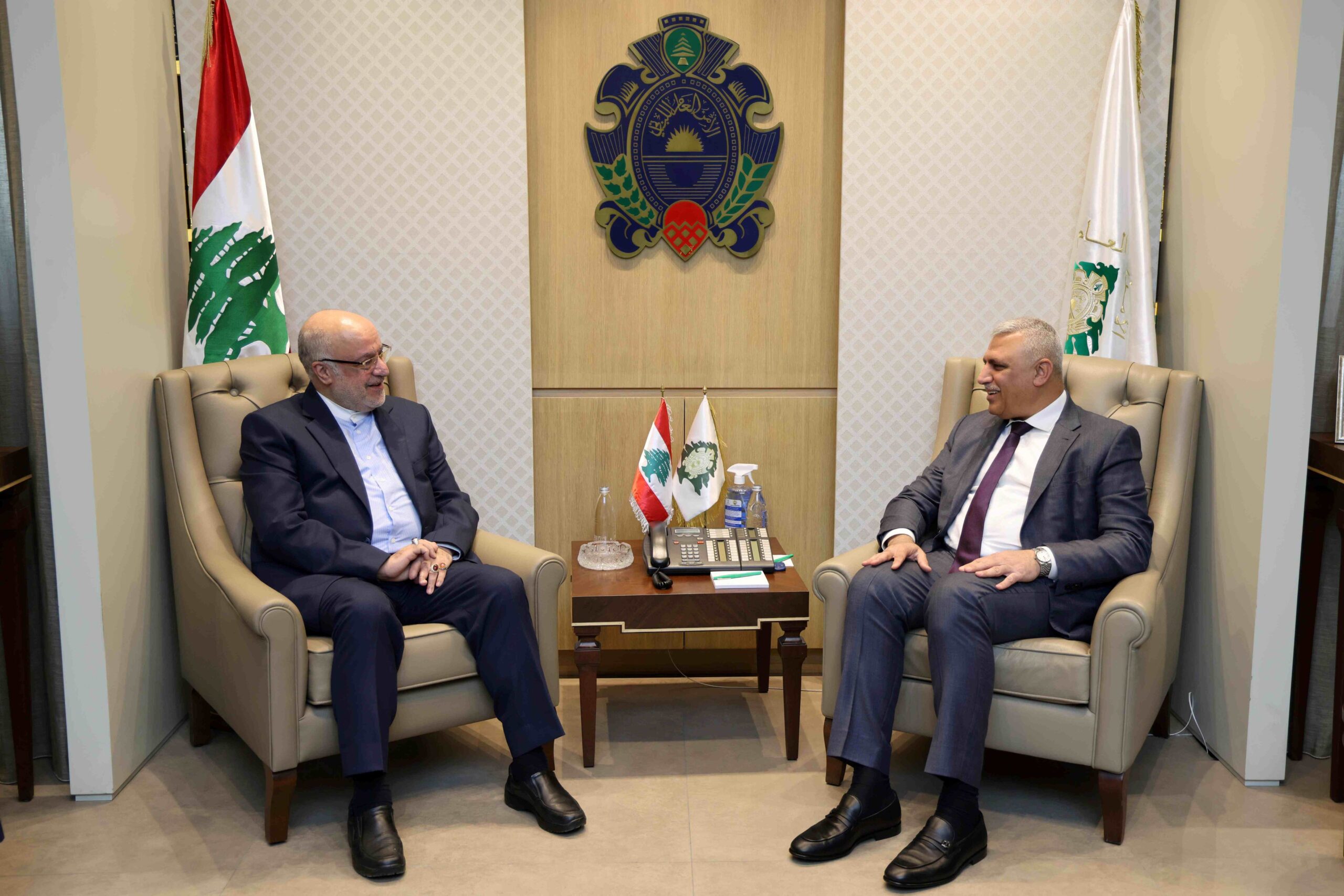 اللواء شقير يستقبل السفير الإيراني بزيارة وداعية