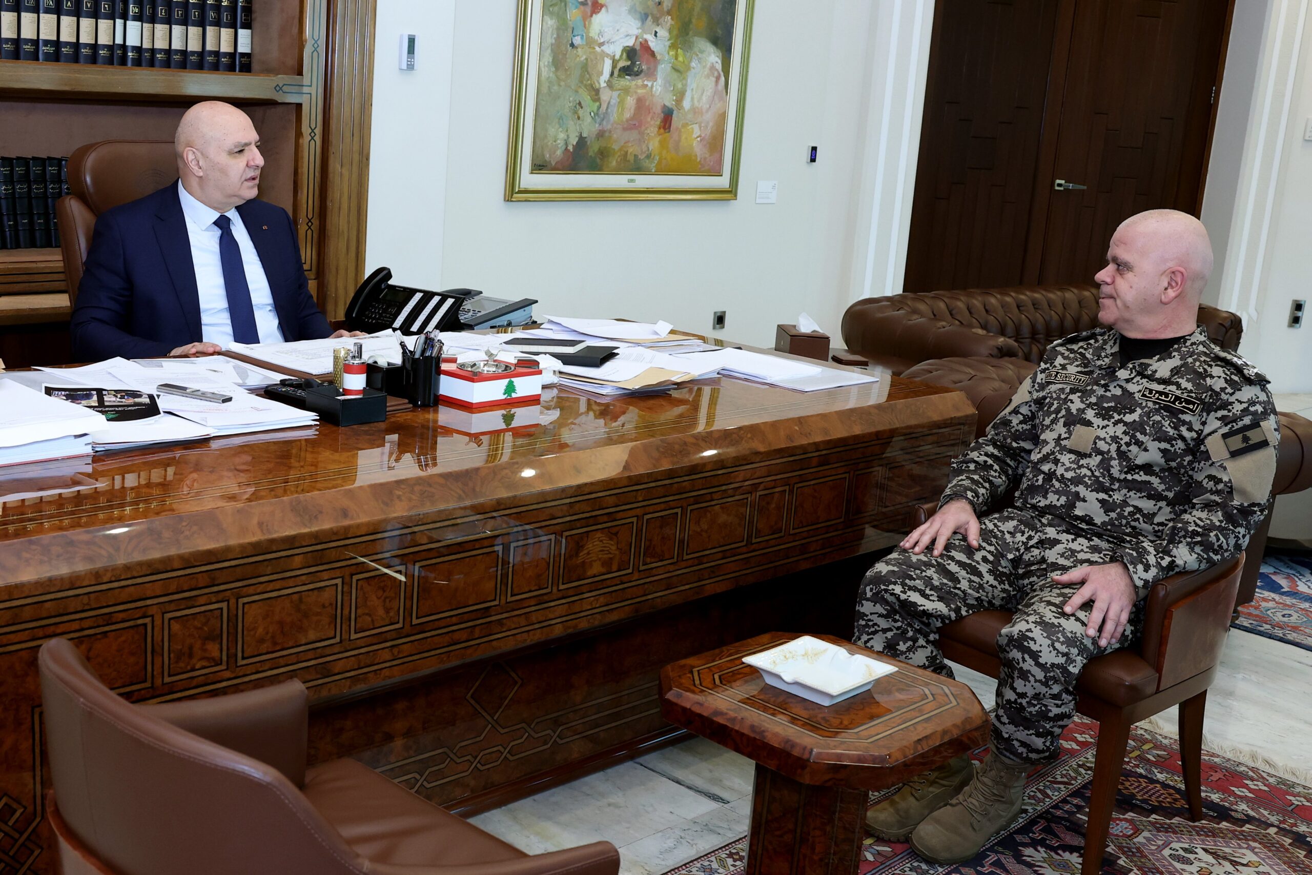 الرئيس عون يستقبل السفير القطري والمدير العام لأمن الدولة