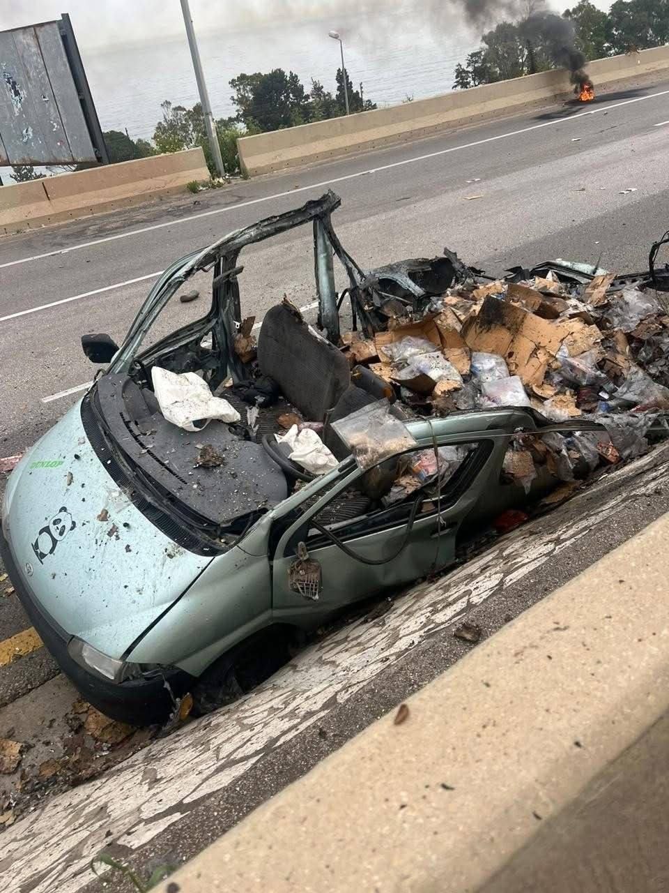 طائرة F-16 تستهدف سيارة في السعديات