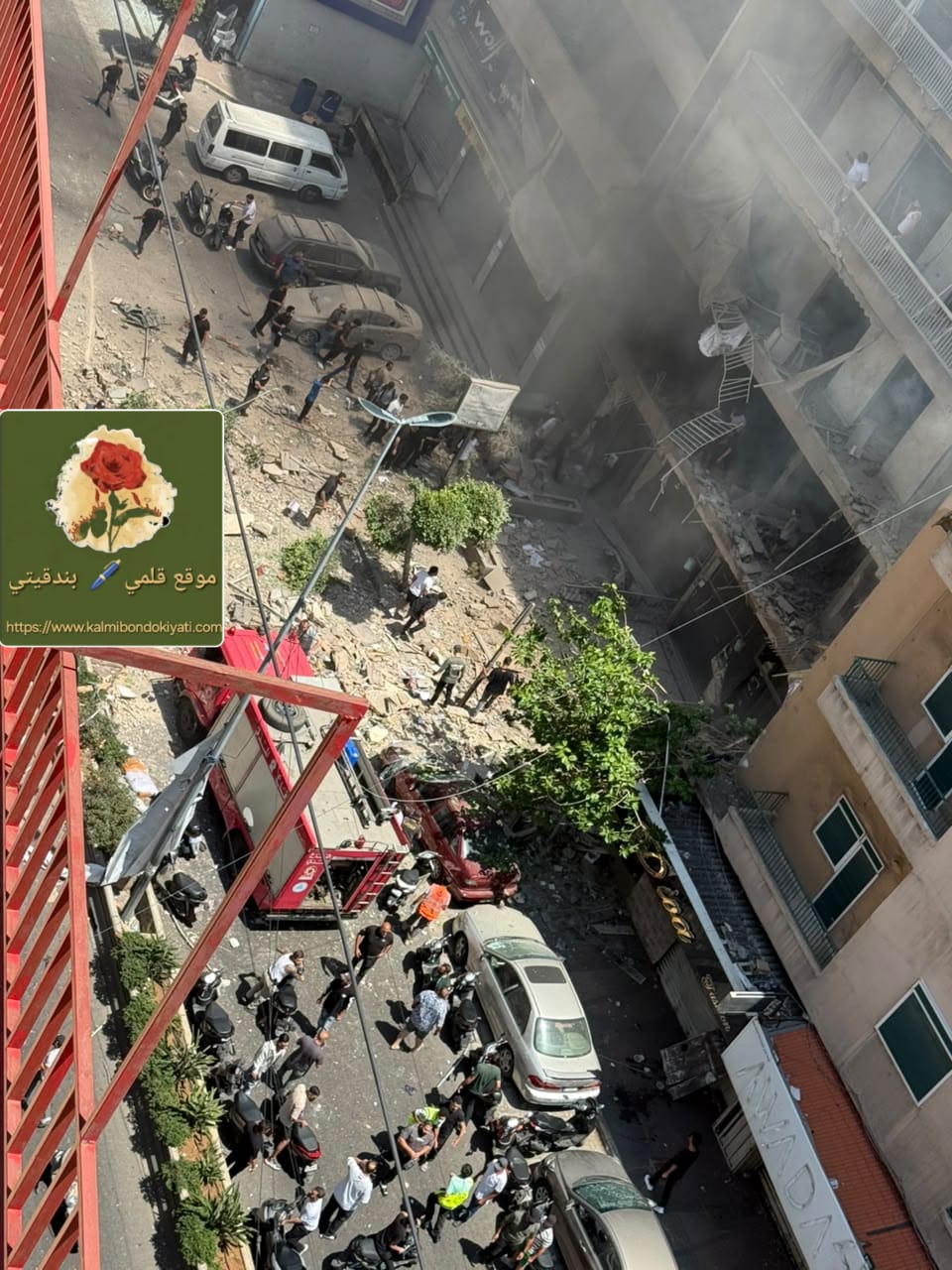 🛑عاجل:غارة معادية تستهدف شقة بالضاحية